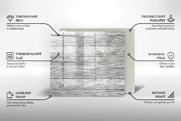 Stenska zaščitna plošča za štedilnik Stare lesene plošče