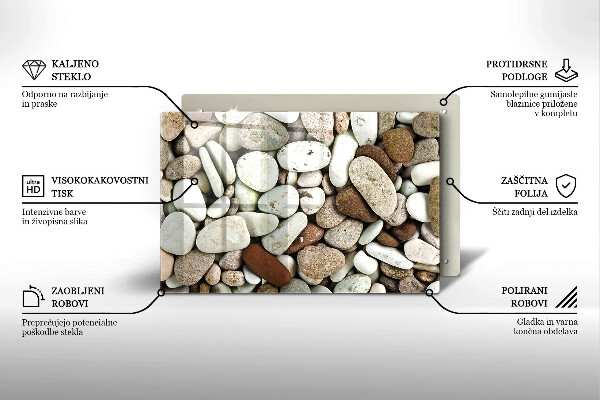 Zaščitna plošča za štedilnik Ozadje majhnih kamnov