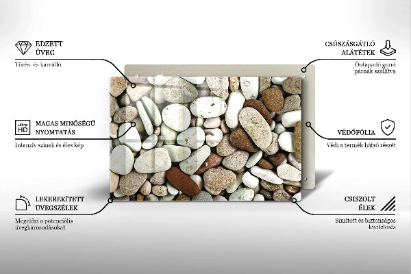 Zaščitna plošča za štedilnik Ozadje majhnih kamnov
