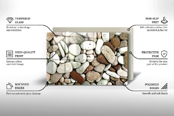 Zaščitna plošča za štedilnik Ozadje majhnih kamnov