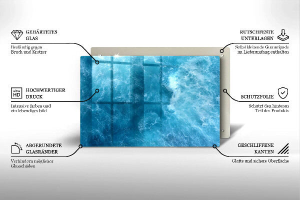 Zaščitna plošča za štedilnik Modra voda