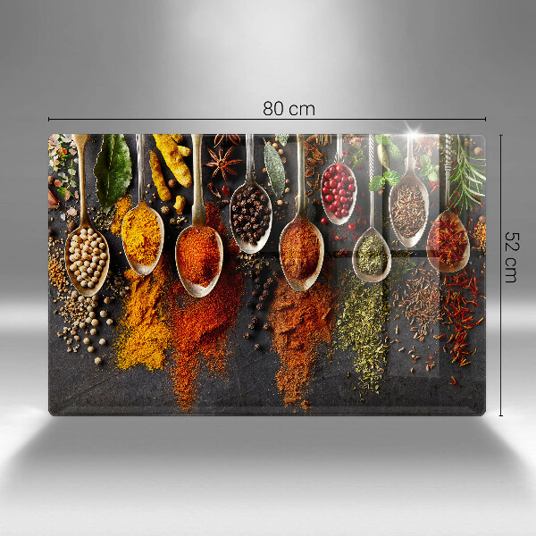 Zaščitna steklena plošča za štedilnik Žlice z začimbami