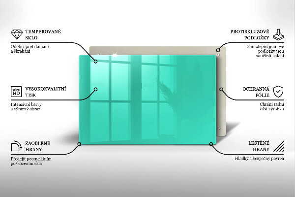 Zaščitna plošča za štedilnik Zelena barva