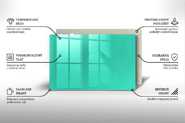 Zaščitna plošča za štedilnik Zelena barva