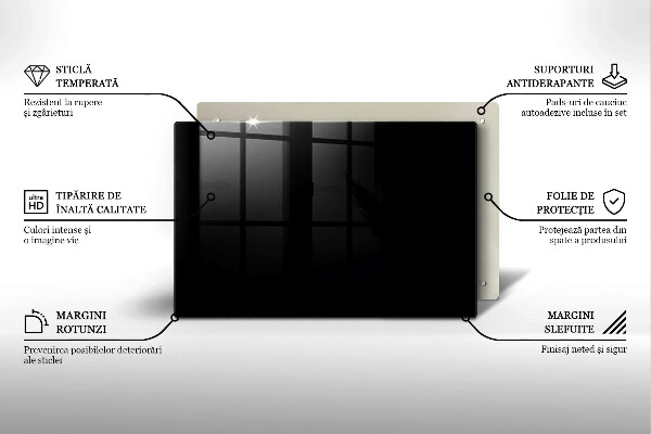 Zaščitna plošča za štedilnik Črna barva