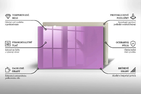 Zaščitna plošča za štedilnik Vijolična barva