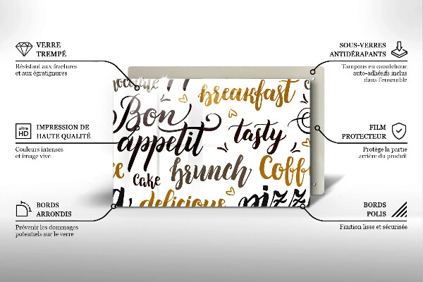 Zaščitna steklena plošča za štedilnik Bon appetit