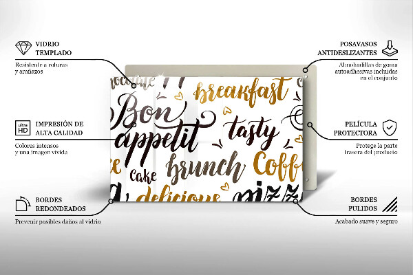 Zaščitna steklena plošča za štedilnik Bon appetit