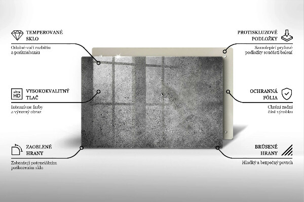 Zaščitna steklena plošča za štedilnik Tekstura betonskega kamna