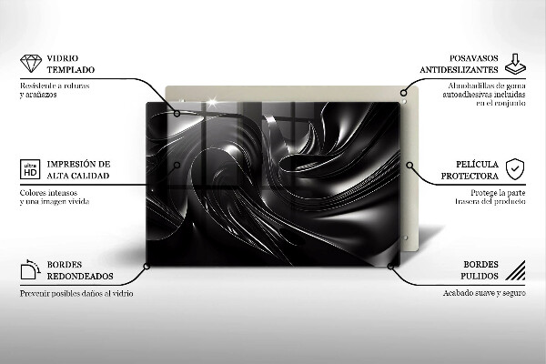 Stenska zaščitna plošča za štedilnik Abstraktna črna maša
