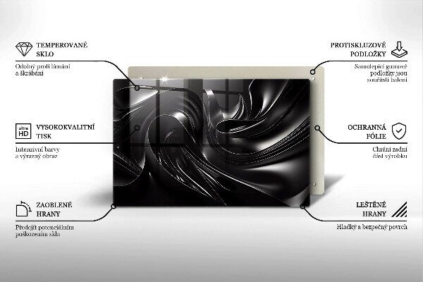 Stenska zaščitna plošča za štedilnik Abstraktna črna maša