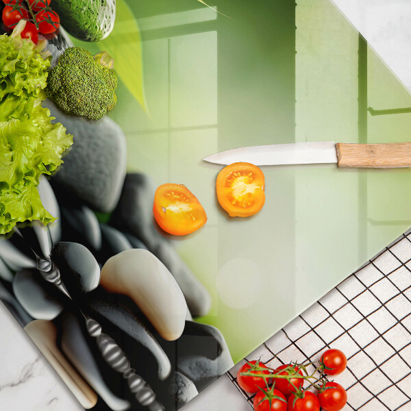 Stenska zaščitna plošča za štedilnik Zen bambusovi kamni