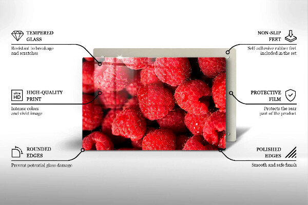 Stenska zaščitna plošča za štedilnik Sadje maline