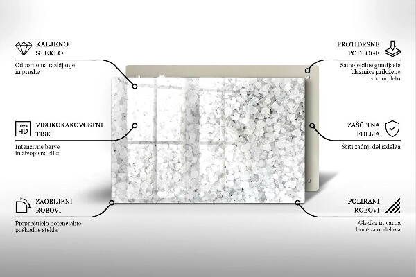 Stenska zaščitna plošča za štedilnik Kristali soli