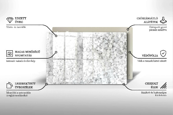 Stenska zaščitna plošča za štedilnik Kristali soli