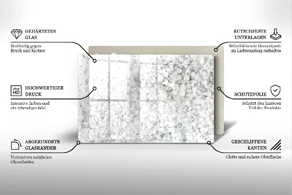 Stenska zaščitna plošča za štedilnik Kristali soli