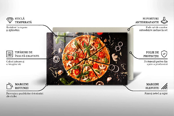 Stenska zaščitna plošča za štedilnik Pica z gobami