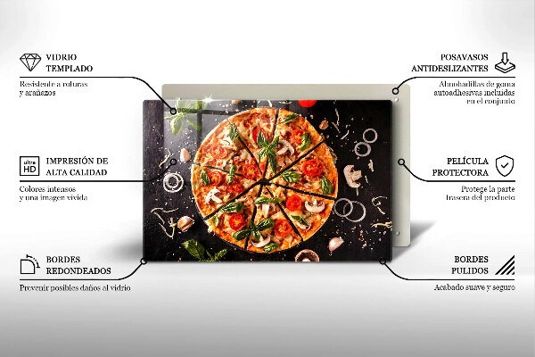 Stenska zaščitna plošča za štedilnik Pica z gobami