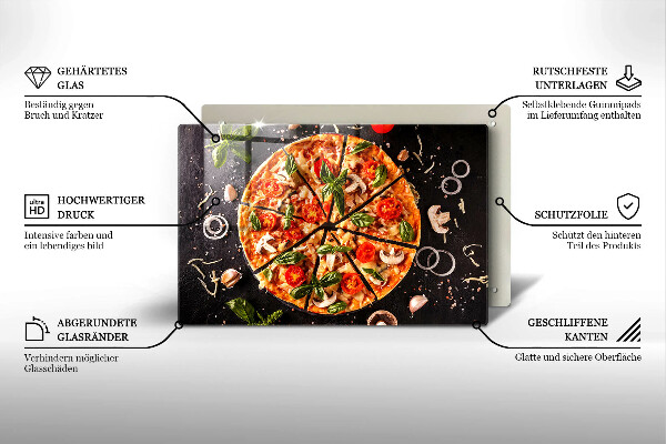 Stenska zaščitna plošča za štedilnik Pica z gobami