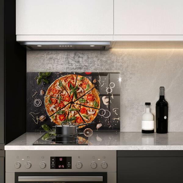 Stenska zaščitna plošča za štedilnik Pica z gobami