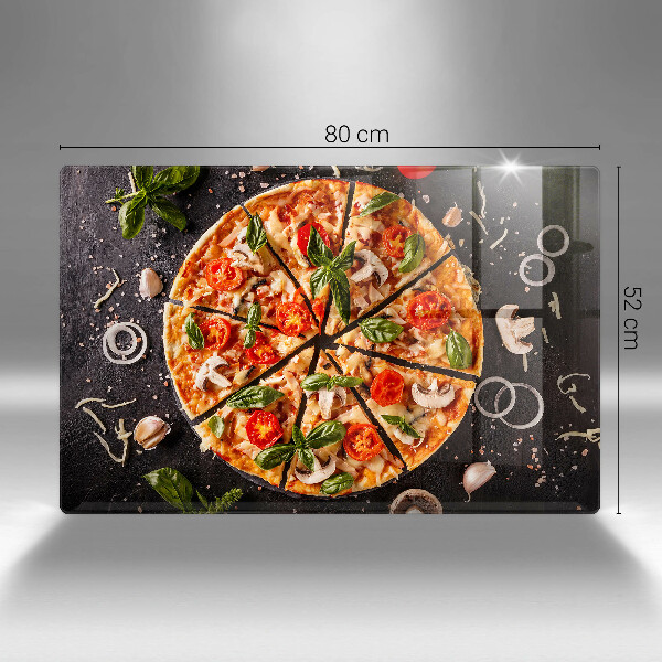 Stenska zaščitna plošča za štedilnik Pica z gobami