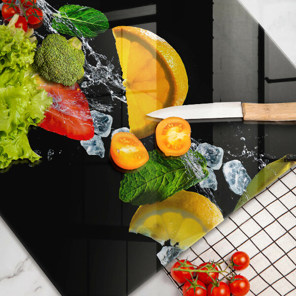 Zaščitna plošča za štedilnik Sadje v vodi