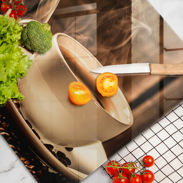 Zaščitna plošča za štedilnik Skodelica in kavna zrna