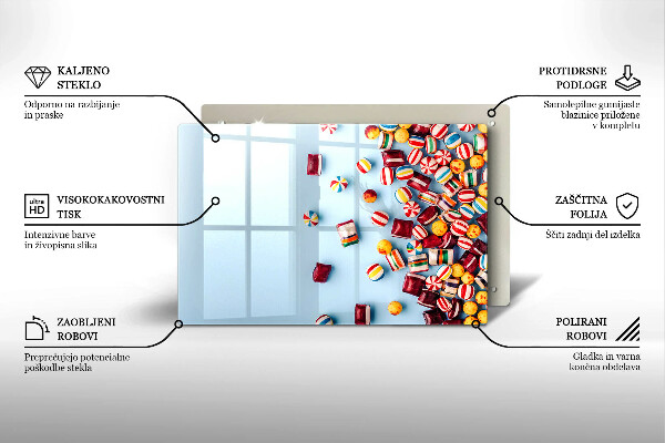 Zaščitna plošča za štedilnik Pisani bonboni