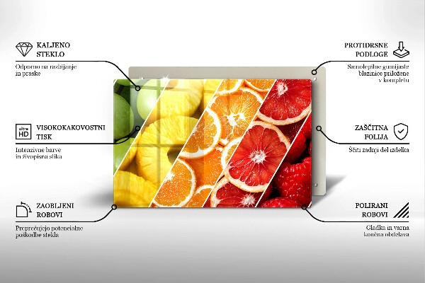 Zaščitna plošča za štedilnik Pisano sadje