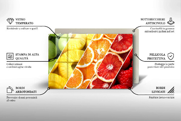Zaščitna plošča za štedilnik Pisano sadje