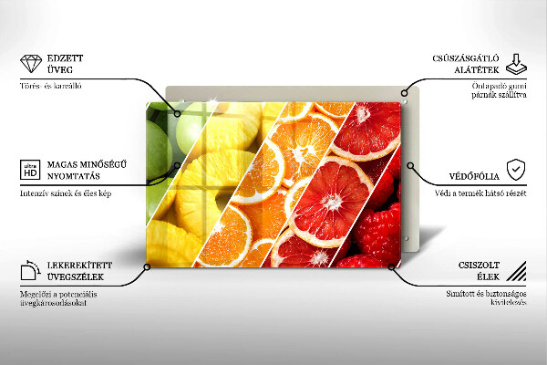 Zaščitna plošča za štedilnik Pisano sadje