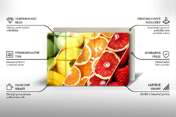 Zaščitna plošča za štedilnik Pisano sadje