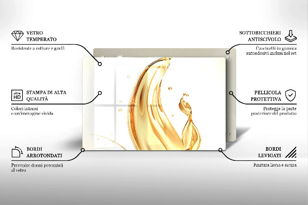 Zaščitna steklena plošča za štedilnik olivno olje