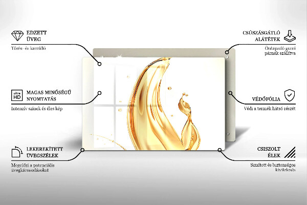 Zaščitna steklena plošča za štedilnik olivno olje