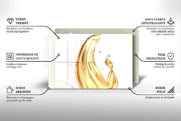 Zaščitna steklena plošča za štedilnik olivno olje