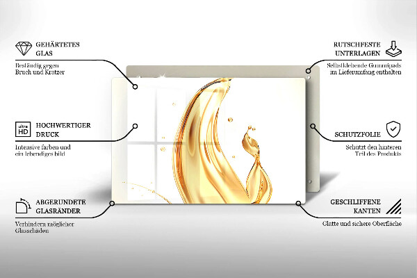 Zaščitna steklena plošča za štedilnik olivno olje
