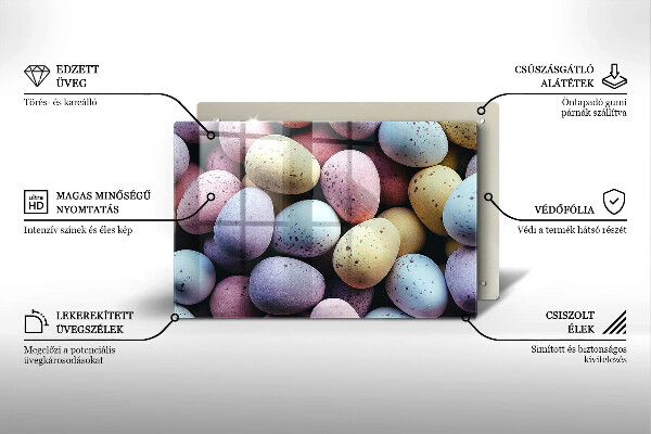 Zaščitna steklena plošča za štedilnik velikonočna jajca