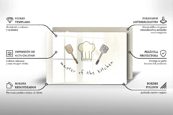 Zaščitna steklena plošča za štedilnik Master of the Kitchen
