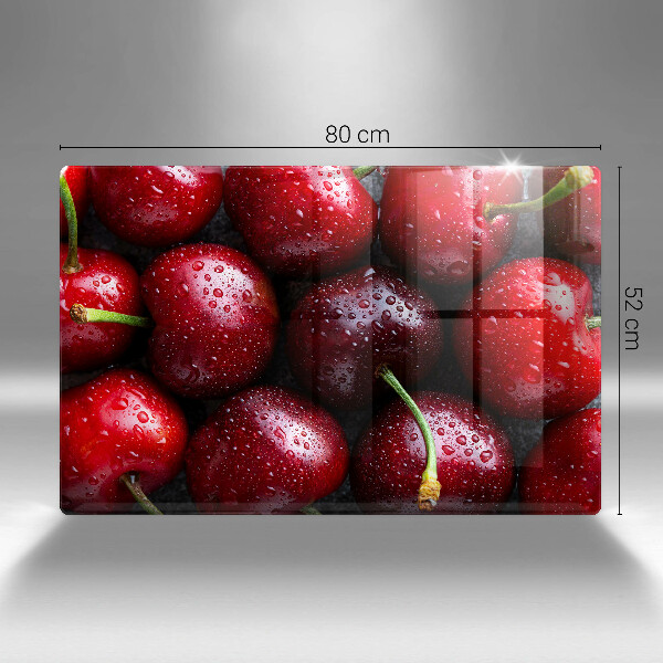 Zaščitna steklena plošča za štedilnik Češnje od blizu