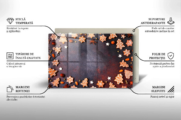 Zaščitna steklena plošča za štedilnik Medenjakov božič