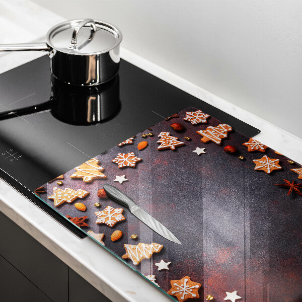 Zaščitna steklena plošča za štedilnik Medenjakov božič