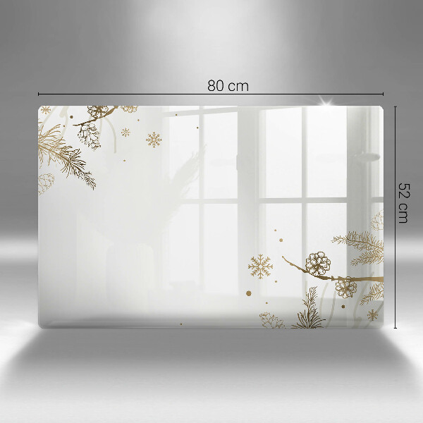 Zaščitna steklena plošča za štedilnik Zimski okraski