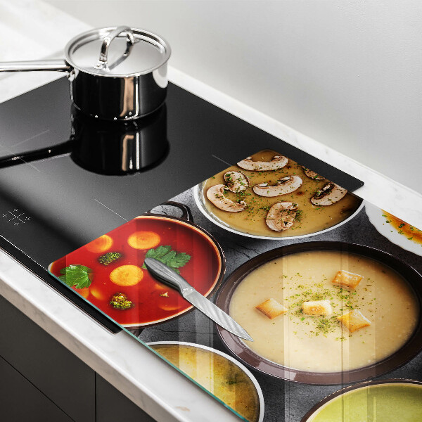 Zaščitna steklena plošča za štedilnik Pisane juhe