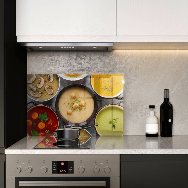 Zaščitna steklena plošča za štedilnik Pisane juhe