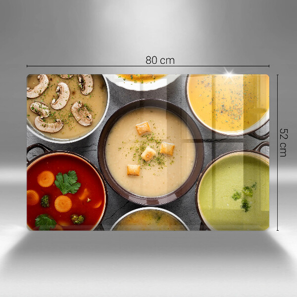 Zaščitna steklena plošča za štedilnik Pisane juhe