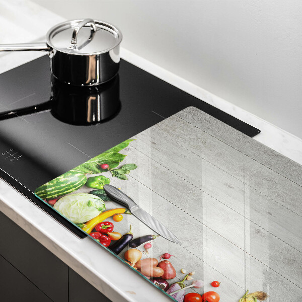 Zaščitna plošča za štedilnik Zelenjava na platnicah