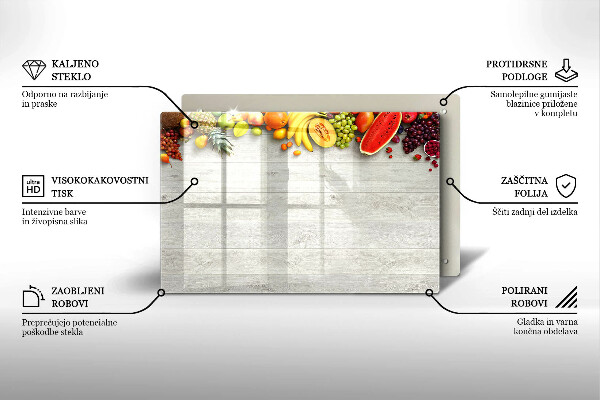 Zaščitna plošča za štedilnik Sadje na platnicah