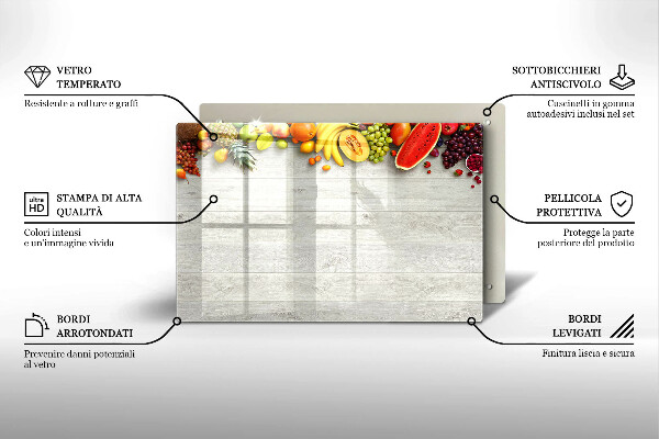 Zaščitna plošča za štedilnik Sadje na platnicah