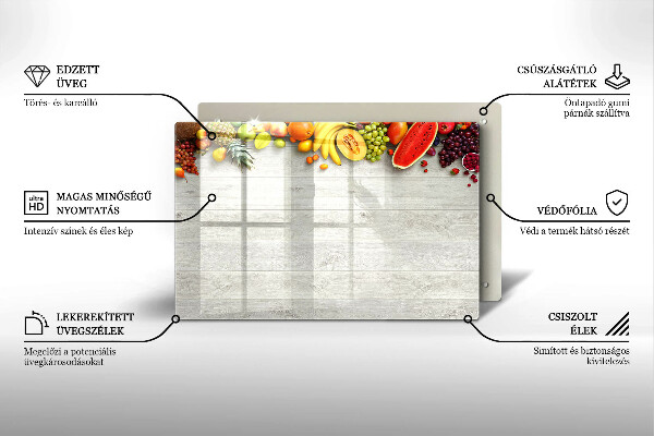 Zaščitna plošča za štedilnik Sadje na platnicah