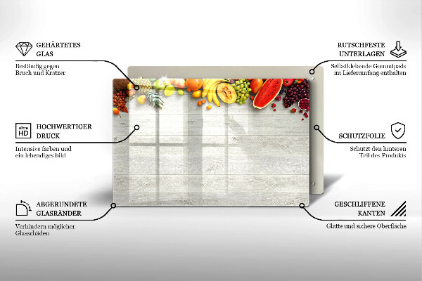 Zaščitna plošča za štedilnik Sadje na platnicah